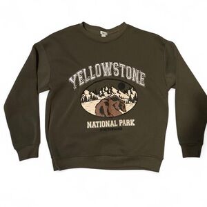 Rue21 Yellowstone Graphic Crewneck Sweater - Olive